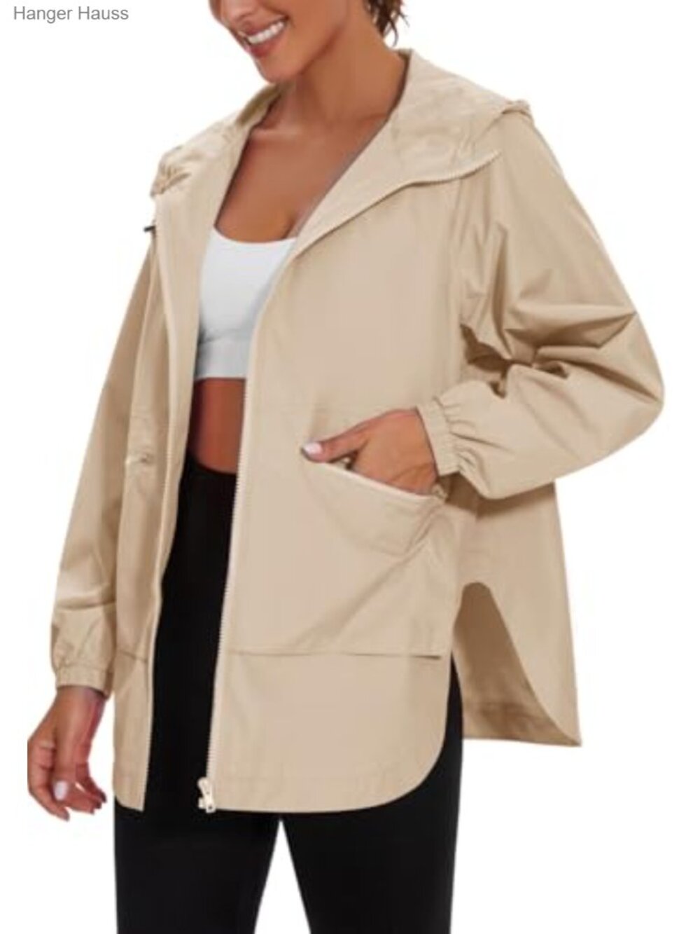 Waterproof Lightweight Packable Hooded Rain Jacket with Pockets S-XXXL